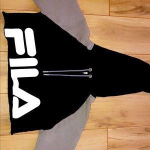 Fila cropped hoodie.